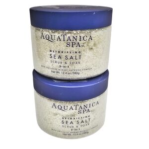 Aquatanica Spa Detoxifying Sea Salt Scrub Soak Marine Discontinued BBW